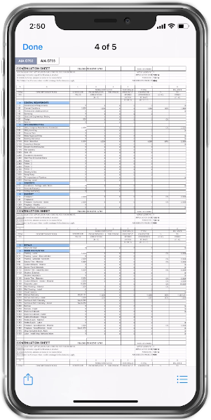 Viewing an Excel spreadsheet